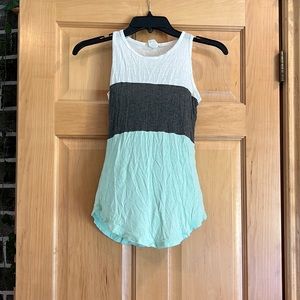 Multi color striped tank
